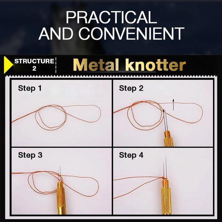 Durable fishing gear: aluminum knot tying tool for efficient and strong fishing knots