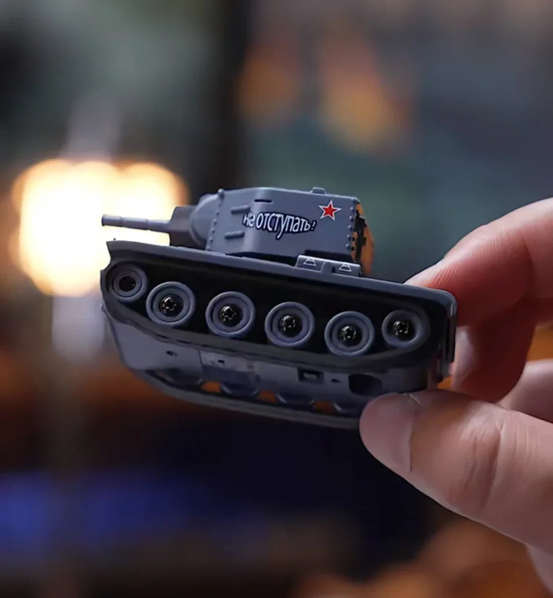 Two RC mini tanks engaging in infrared battle. Exciting remote control combat for boys & girls.