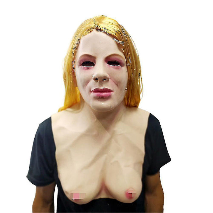 Realistic unisex latex horror mask, suitable for all genders at parties