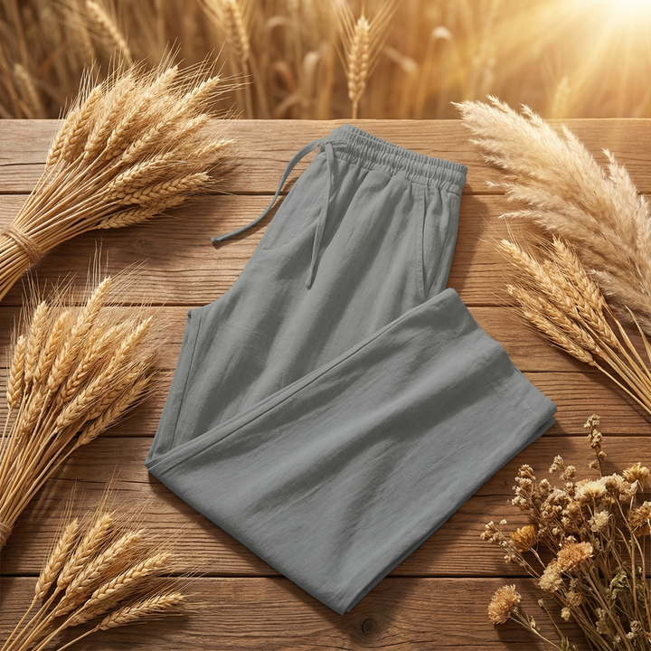 Solid color unisex comfort wear pants. Relaxed fit with a practical drawstring waist. Great for lounge or casual outfits.