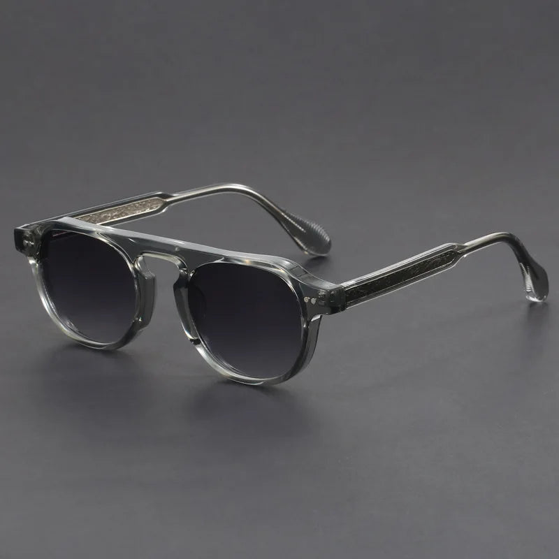 Cherry Red Unisex Retro Angular Sunglasses, bold angular frame, fashion accessory, UV400 protection