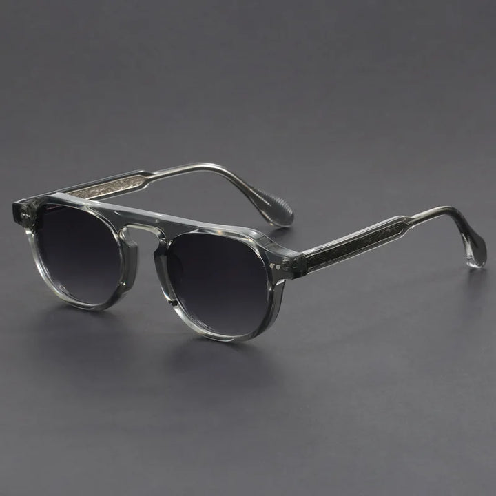 Cherry Red Unisex Retro Angular Sunglasses, bold angular frame, fashion accessory, UV400 protection