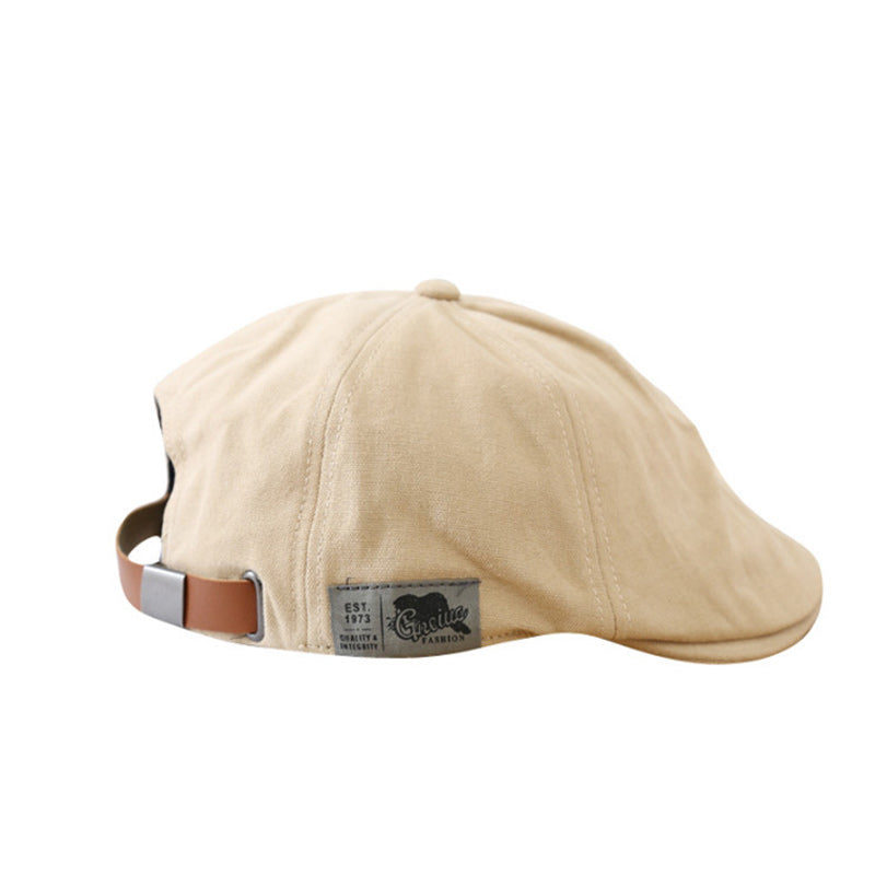 Vintage unisex beret cap crafted from high-quality cotton, offering a comfortable and stylish fit.