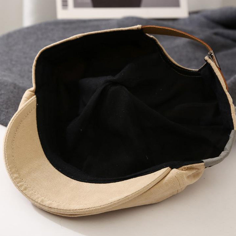 Classic unisex cotton beret, exuding a retro vibe, an essential accessory for any wardrobe.