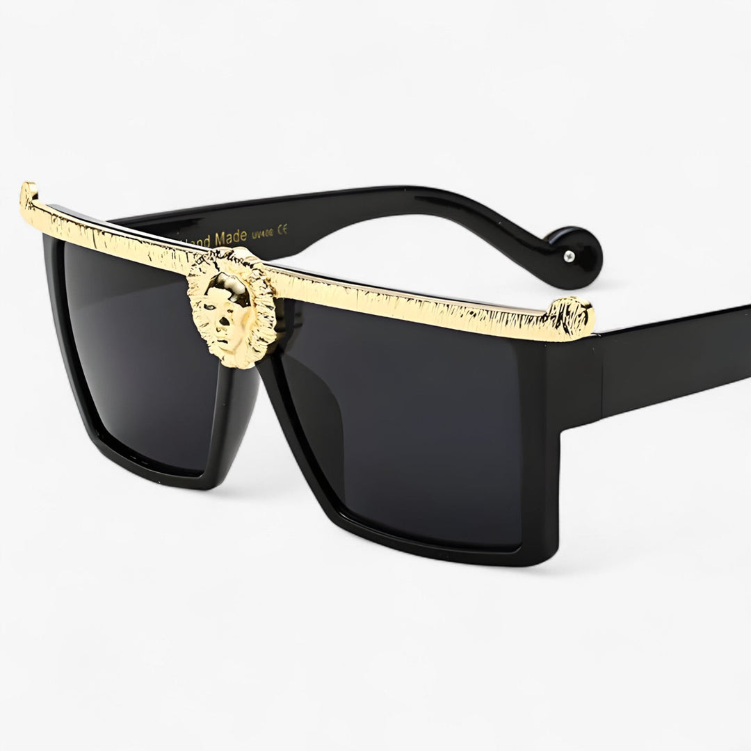 Retro lion style unisex sunglasses, a bold fashion statement with essential UV protection.