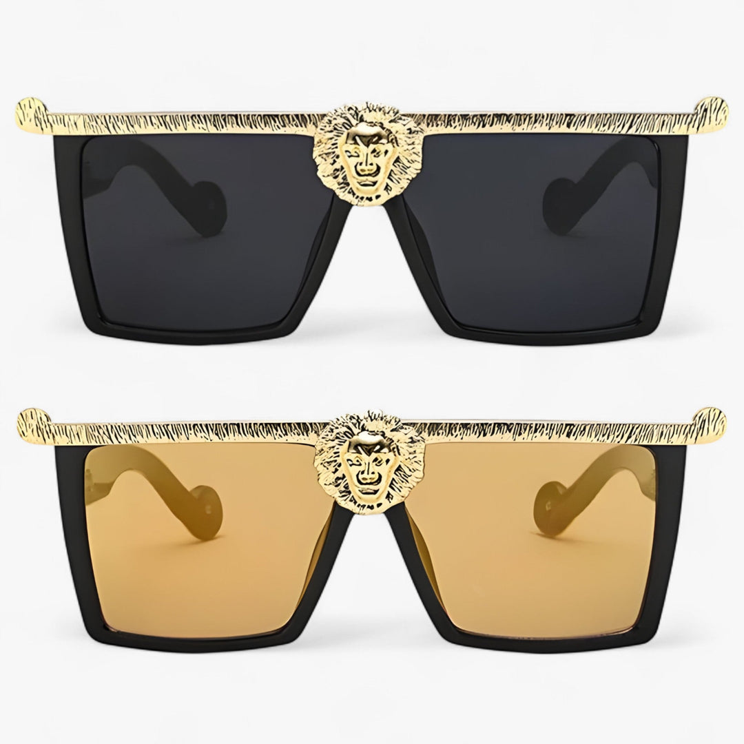 Stylish retro lion design sunglasses, a vintage-inspired unisex accessory for eye protection.