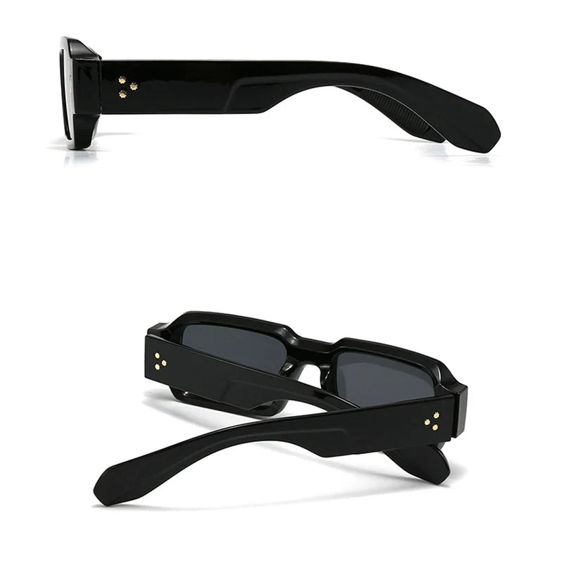 Acetate retro rectangular shades, a must-have eyewear accessory for a timeless and trendy look.