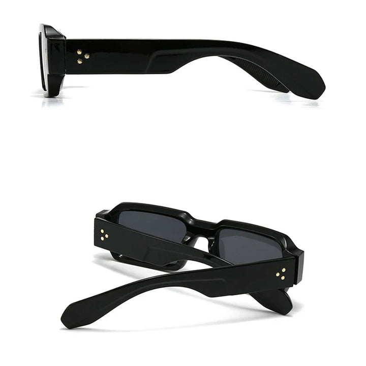 Acetate retro rectangular shades, a must-have eyewear accessory for a timeless and trendy look.