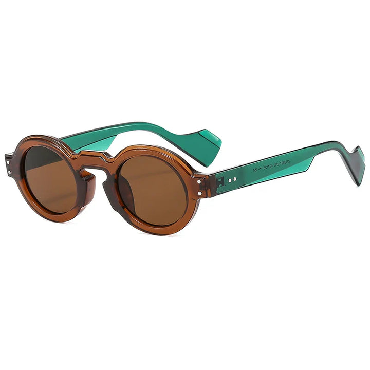 Summer-ready retro round acetate sunglasses, offering a chic and timeless look for all genders.