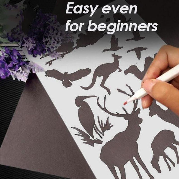 Durable drawing stencils, suitable for unisex use in creative art and festival themes