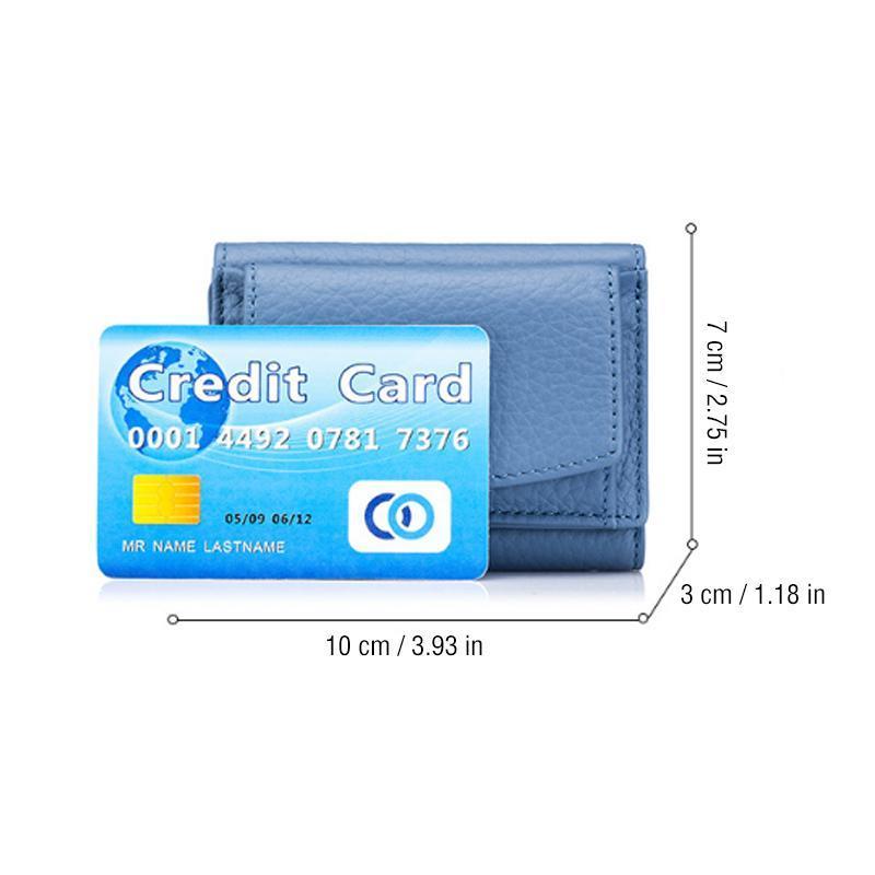 Stylish unisex mini wallet with RFID protection, brown PU leather card holder