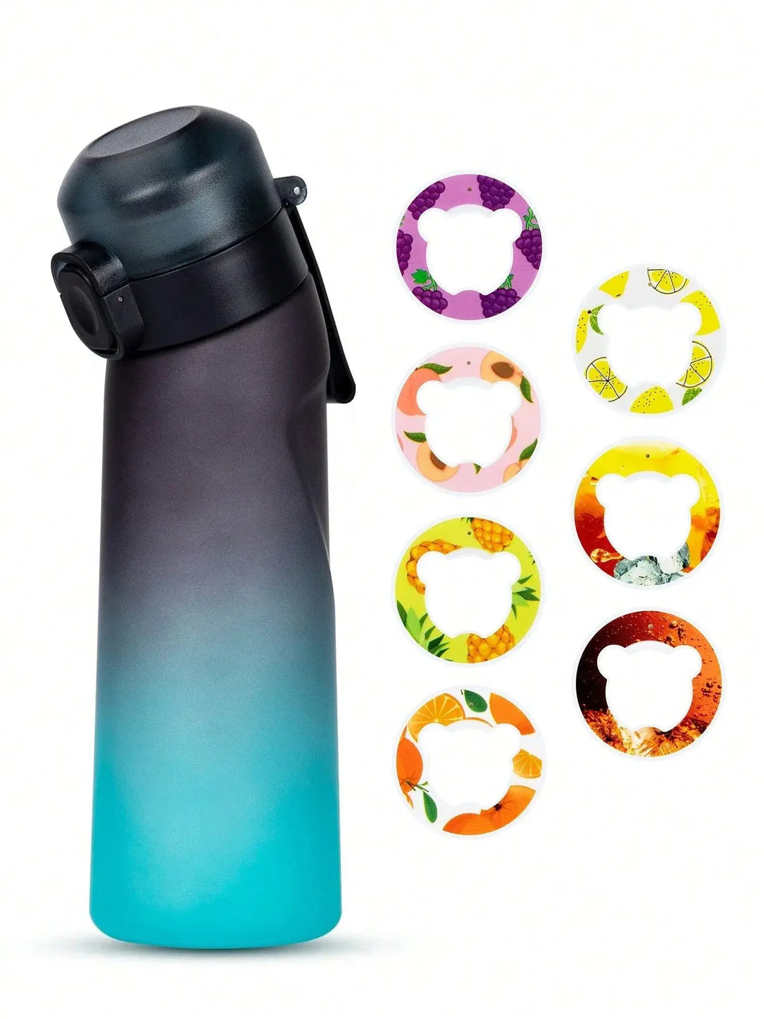 Hydrating 22 fl oz Air Up style bottle. Experience fruit flavors through scent, no sugar.