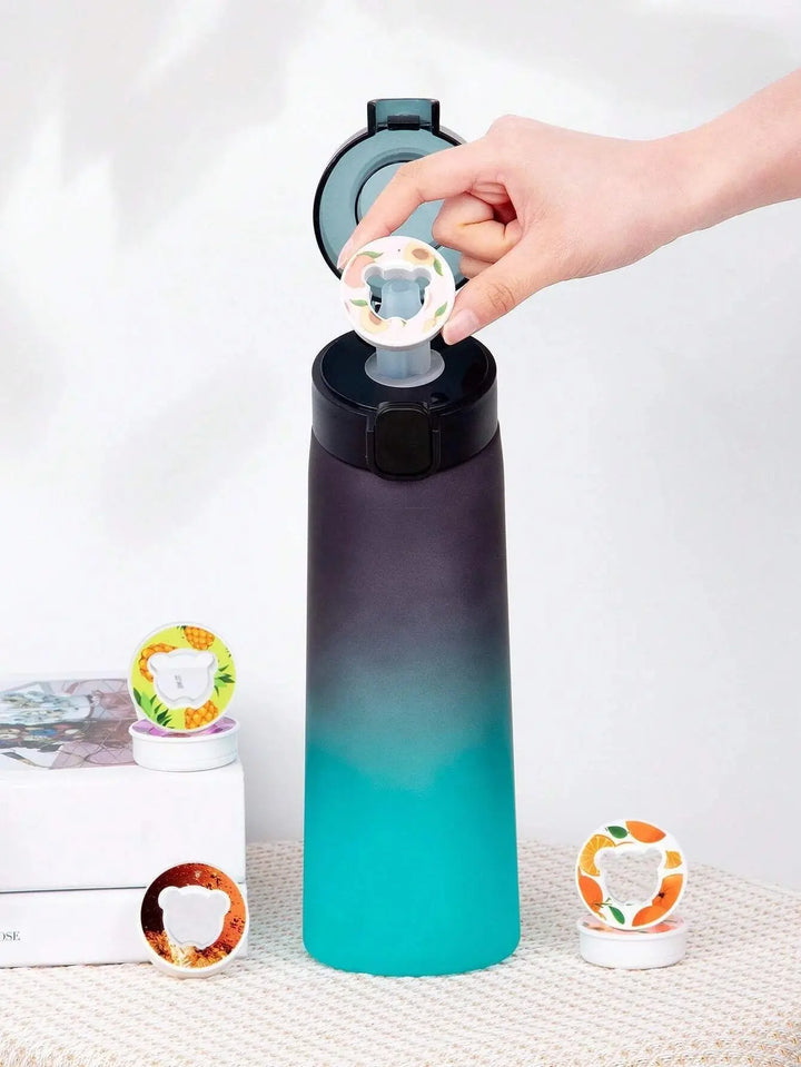 Sports-friendly unisex flavored water bottle, 22 fl oz, using olfactory pods for taste.