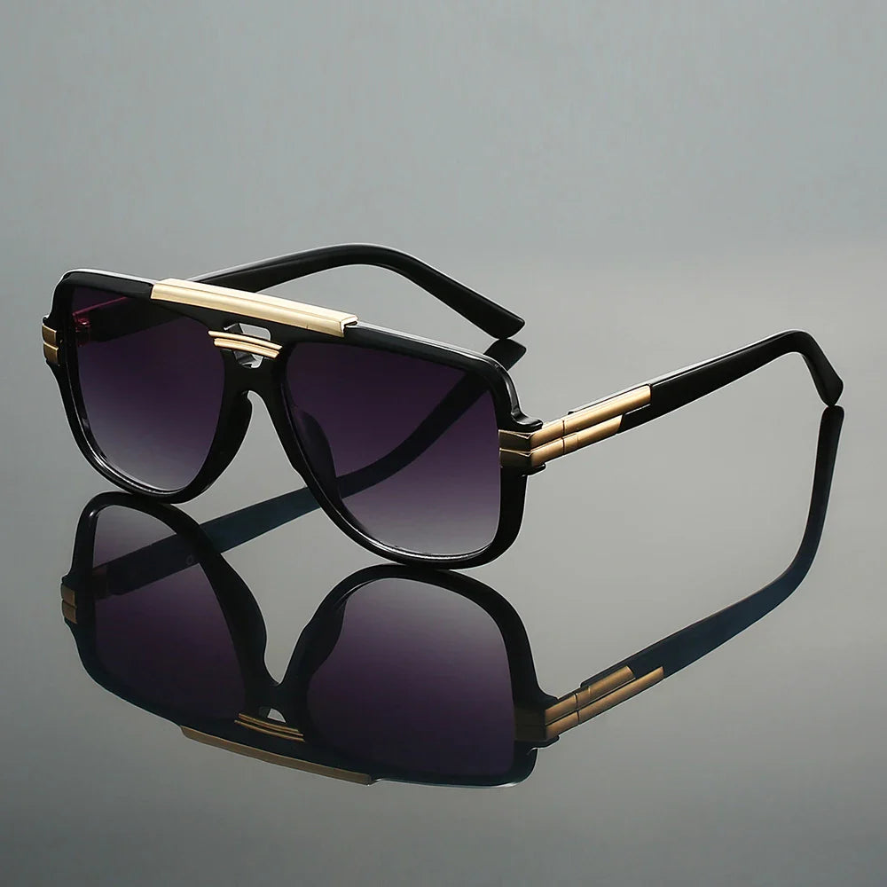 Durable unisex sunglasses with a sculpted frame, offering a contemporary accessory.