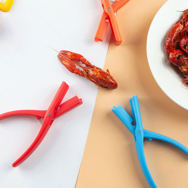 Unisex red plastic Seafood Sheller Tool, innovative design for shellfish, crawfish, shrimp