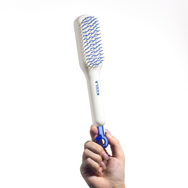 Unisex self-cleaning hair brush, an innovative beauty tool for frizz-free, detangled hair