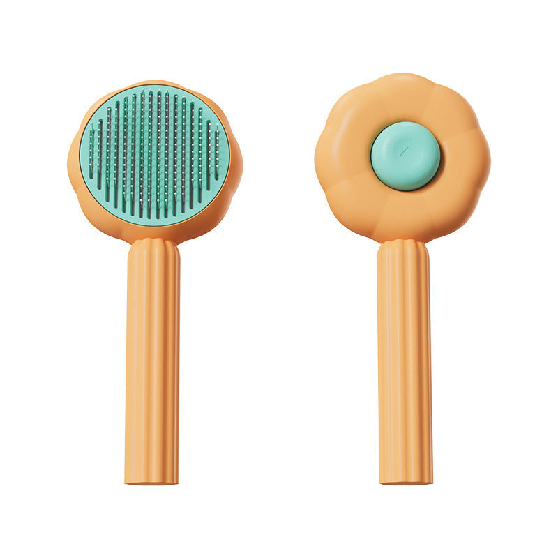 Variety of pets, including dogs and cats, benefiting from the Unisex Self-Cleaning Grooming Brush