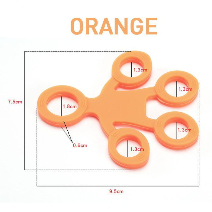 Stress relief & exercise: green silicone finger trainer grip ring