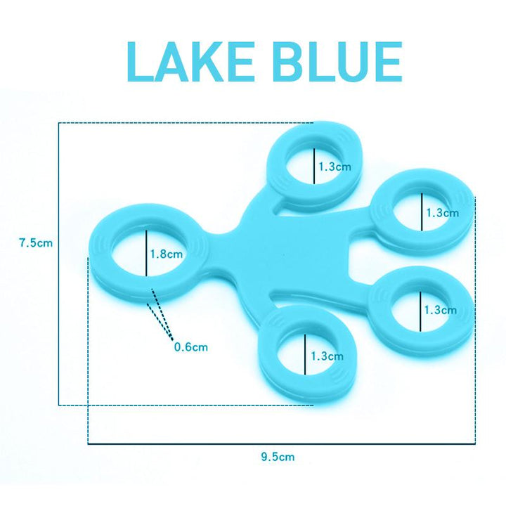 Compact silicone finger strengthener, ideal for on-the-go hand training