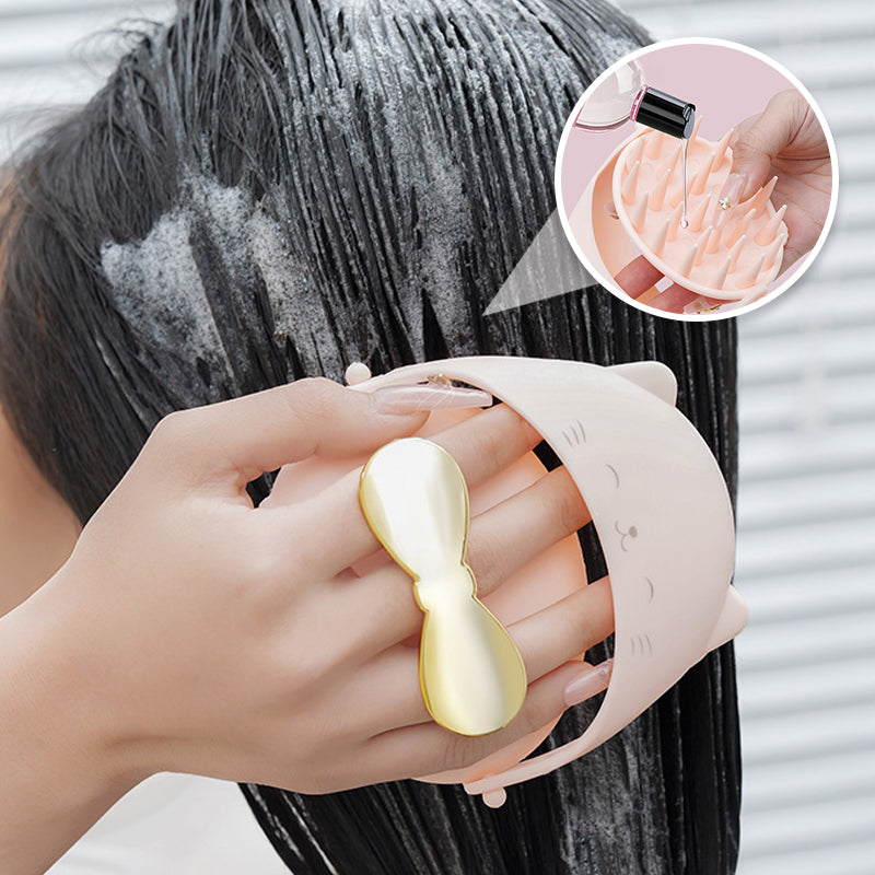 Unisex silicone scalp massager for deep shampoo cleaning & exfoliation, promoting hair growth.
