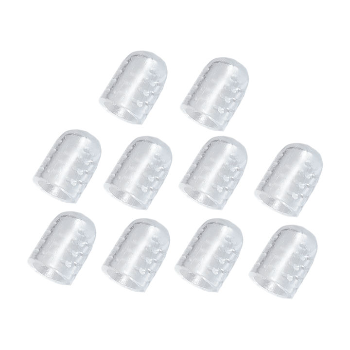 Pack of silicone toe protectors, emphasizing their unisex design and reusable nature