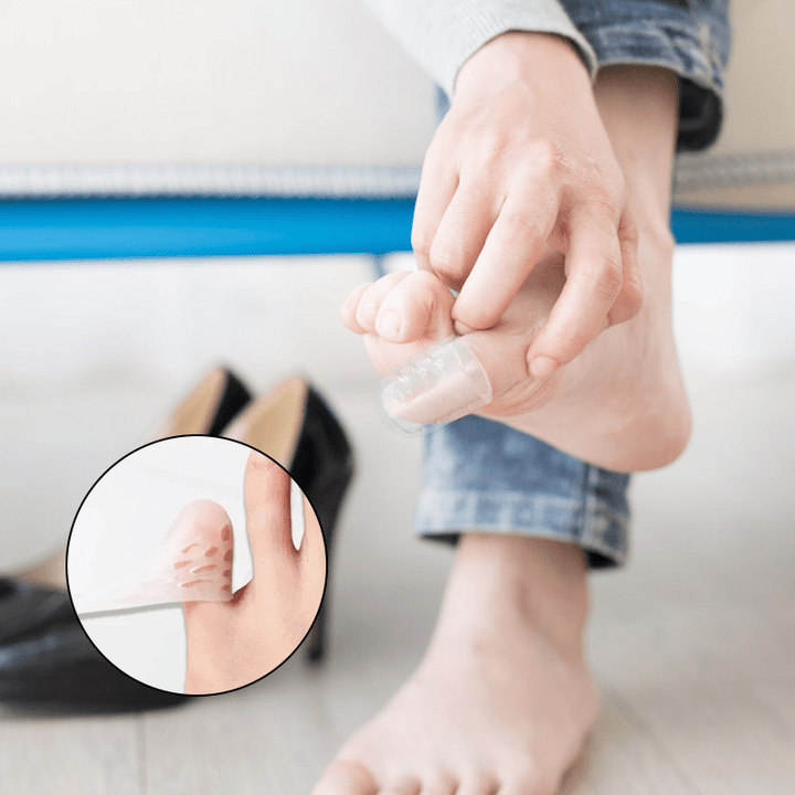 Soft, flexible silicone toe protector, ideal for preventing friction and blisters, unisex