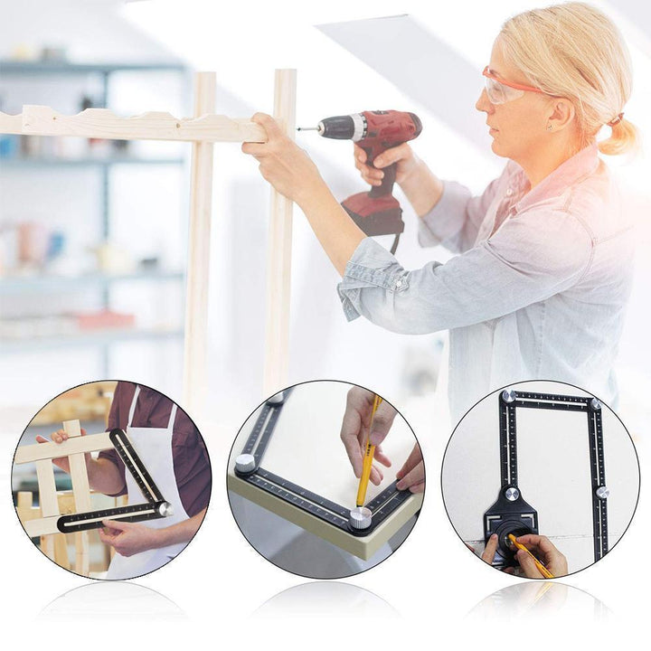 Ergonomic six-fold aluminum measuring tool, ensuring accuracy in all your projects.