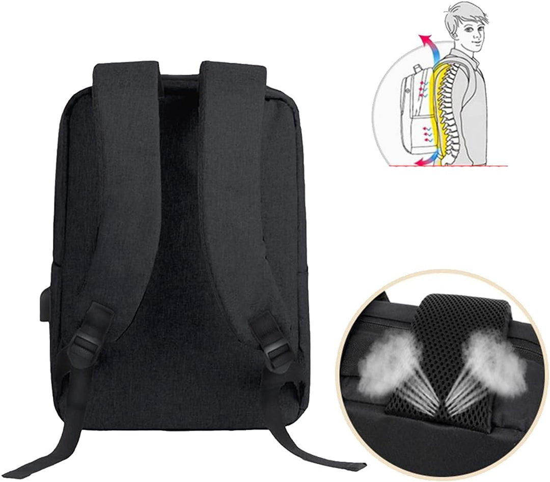 Waterproof slim commuter backpack, perfect for daily carry of laptops & essentials, featuring a USB port.