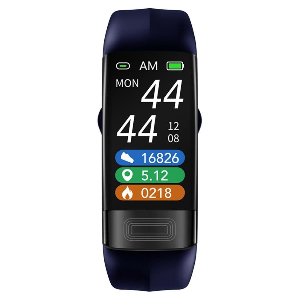 Sleek unisex smart fitness tracker with comfortable silicone band. Wearable tech for EKG, heart rate & activity tracking.