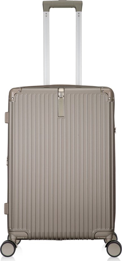 Mykonos unisex hardshell travel suitcase, featuring USB charging, cupholder & durable design.