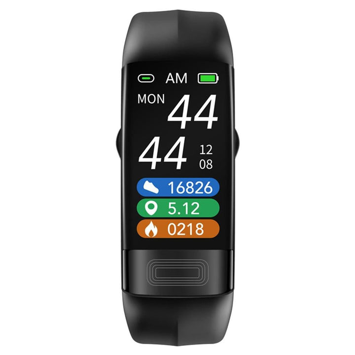 Sleek unisex smartwatch, perfect for daily health monitoring including ECG, blood pressure, sleep.
