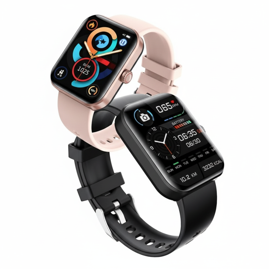 Stylish unisex smartwatch for continuous blood sugar and wellness tracking.