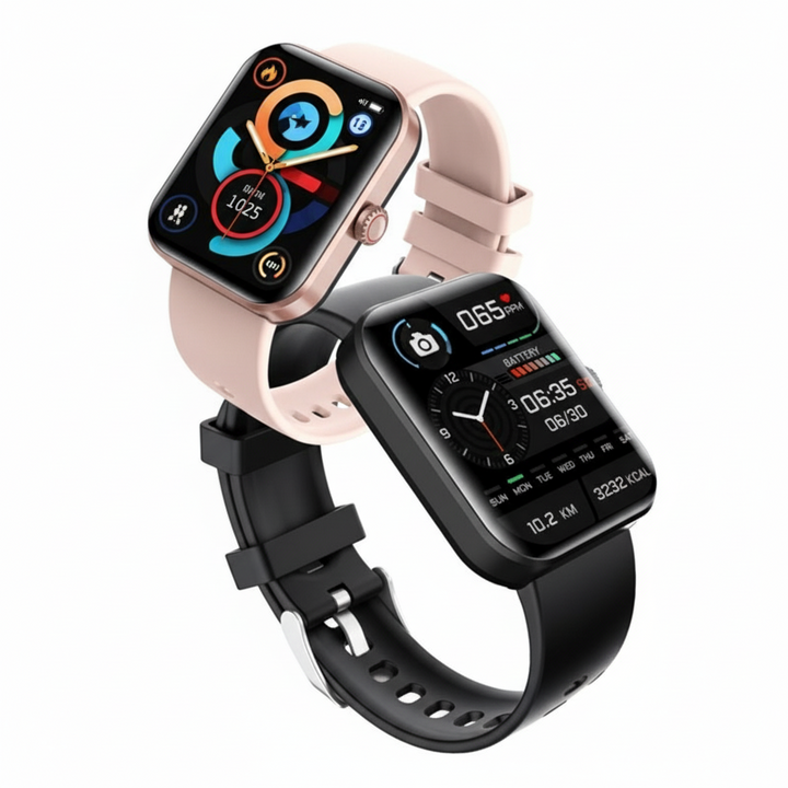 Stylish unisex smartwatch for continuous blood sugar and wellness tracking.