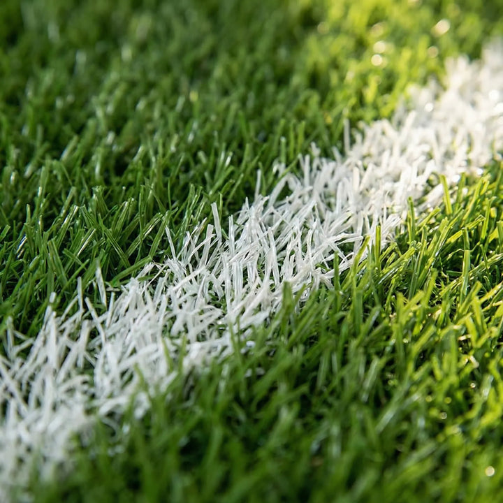 Kids' soccer rug: non-slip, washable green wave design. Ideal for playroom, sports-themed home decor, unisex.