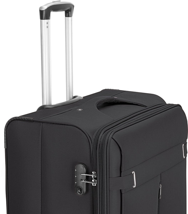 Stylish unisex softshell travel bag, perfect for weekend trips & air travel.
