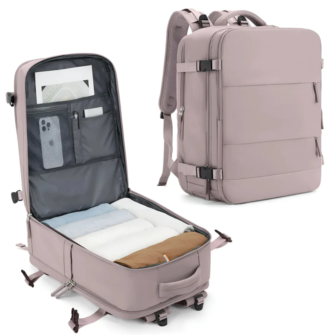 Unisex spacious carry-on suitcase for effortless travel. Durable, lightweight hand luggage for weekend trips.