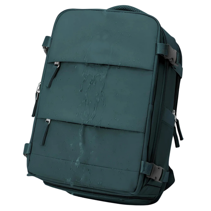 Durable unisex carry-on suitcase. Hard-shell hand luggage designed for rugged and reliable business travel.