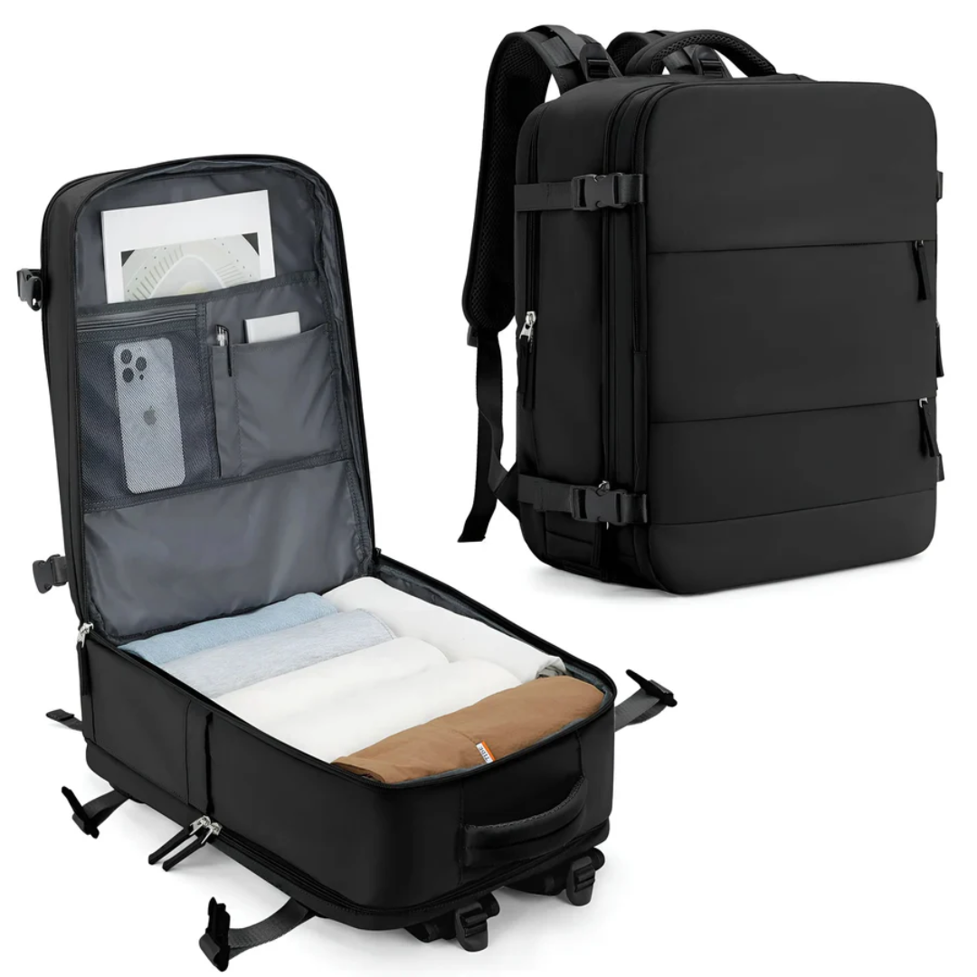 Stylish unisex carry-on suitcase, perfect as a weekend bag or travel luggage for short, adventurous trips.