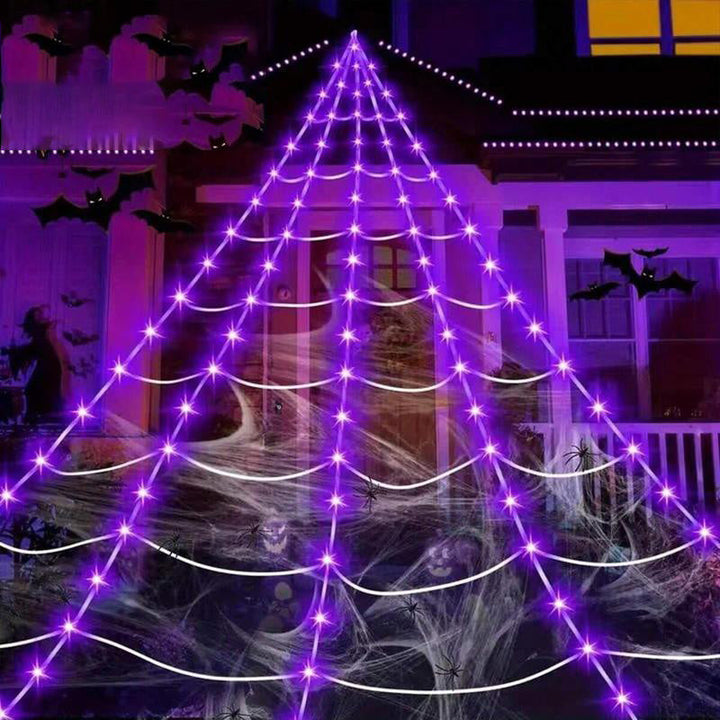 Unisex Spider Web Hanging Light suspended, a creative piece of novelty lighting for any occasion.