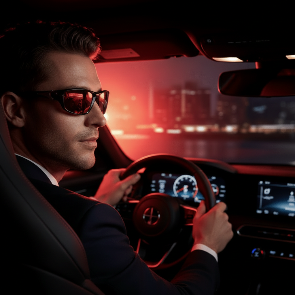 Glare-reducing polarized sport sunglasses, UV400 protected for clear vision during outdoor athletic activities.
