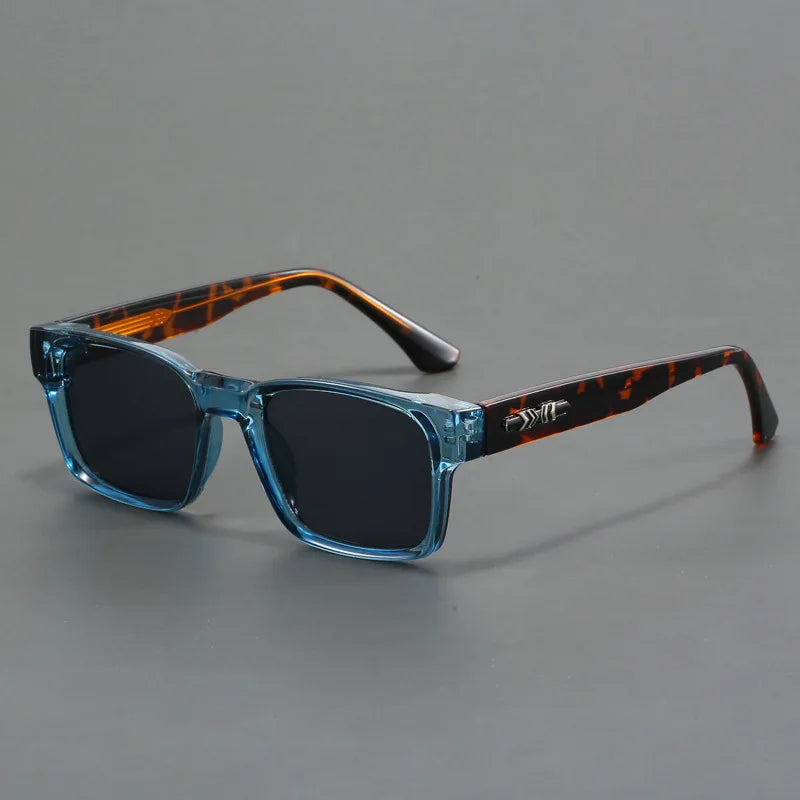 Unisex square frame sunglasses with UV400 protection, ideal for summer fashion and eye safety.
