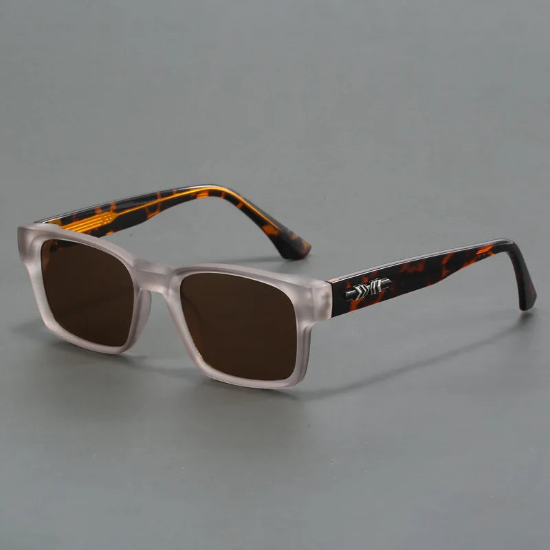 Black square frame sunglasses, unisex design, perfect fashion accessory with UV400 protection.