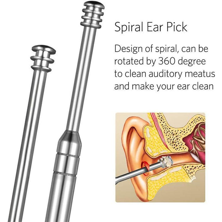 Complete earwax removal tool kit, laid out on a clean surface, essential for ear hygiene