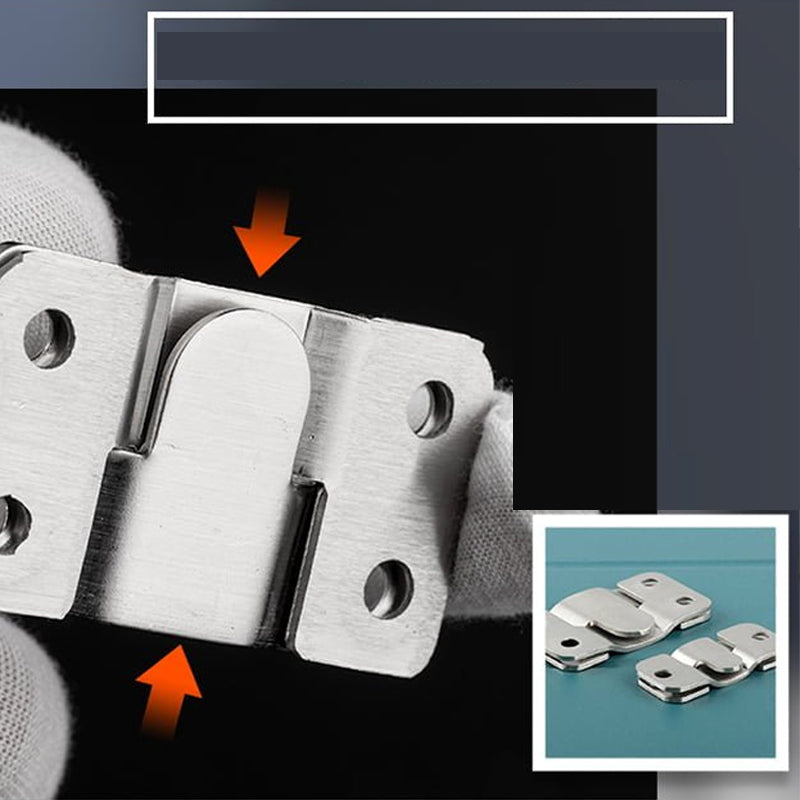 Heavy-duty interlock hanging buckle, stainless steel flush mount bracket for secure display