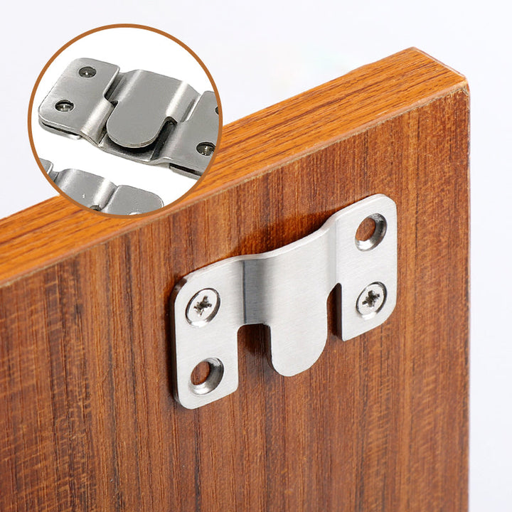 Corrosion-resistant stainless steel flush mount bracket for interlock hanging, unisex design