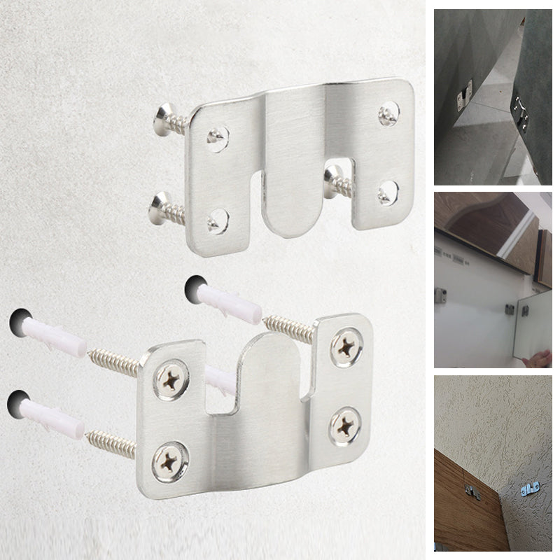 Unisex flush mount bracket: stainless steel interlock hanging buckle for heavy items