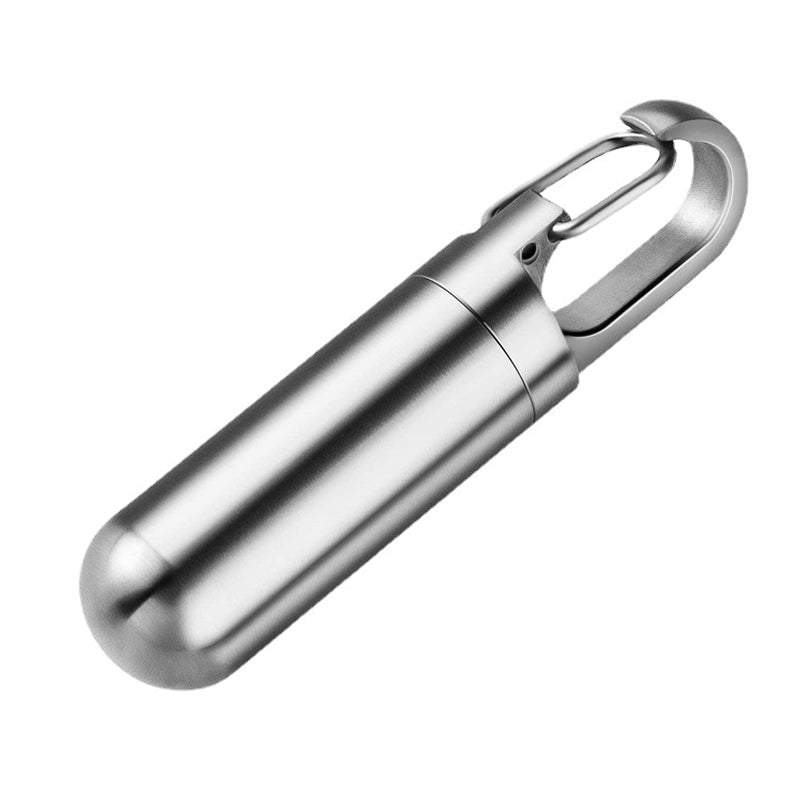 Unisex waterproof pill box in stainless steel, a durable and practical daily essential