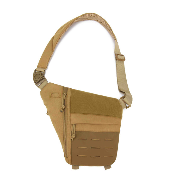 Tactical sling bag with anti-theft zipper, security for valuables while traveling or outdoors