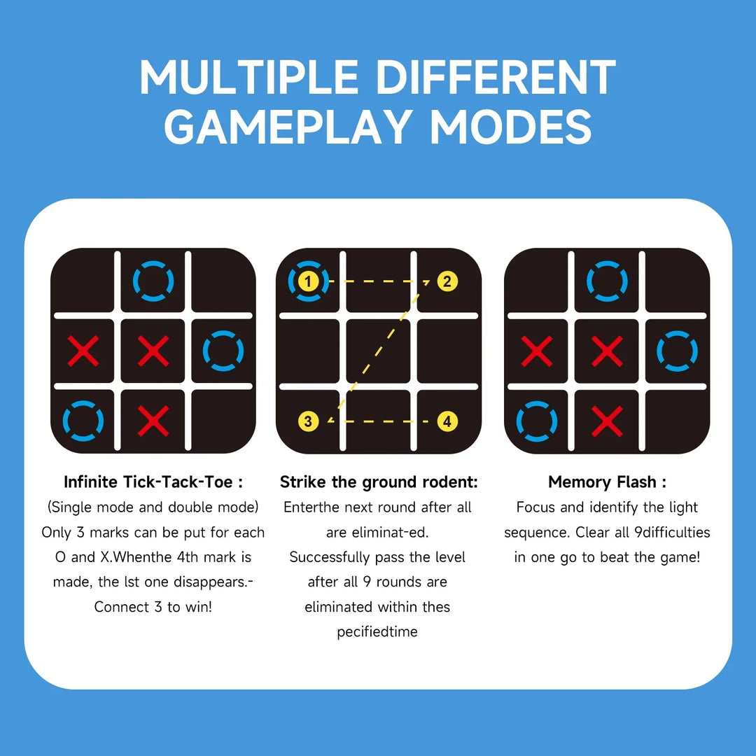 Stress relief TapTactix brain teaser, a handheld puzzle game for mental stimulation & fun, all ages.