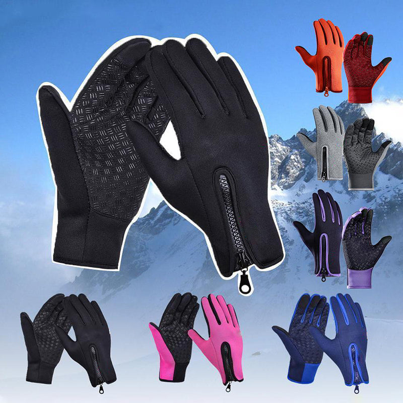 Unisex thermal touchscreen winter gloves for skiing, running, and cycling in cold weather